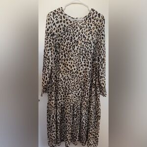 ASOS Animal Print Long Sleeve Dress